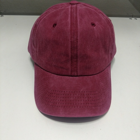 Washed marroon blank or distressed dad hat - Picture 1 of 3
